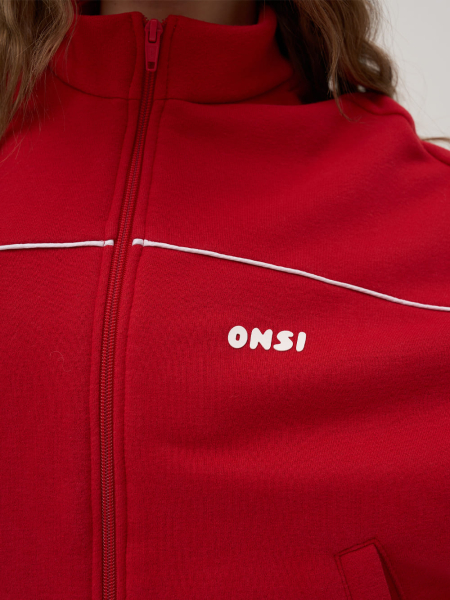 Zip Худи с кантом утепленное ONSI, цвет: RED,  купить онлайн