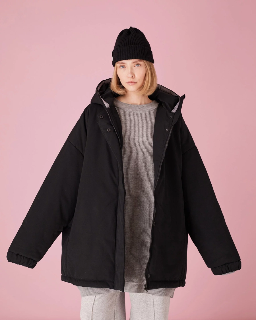 Бомбер черный зима TABOO, цвет: Черный, Bmblack купить онлайн