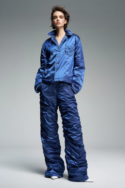 Утепленные брюки с вышивкой WALK OF SHAME, цвет: синий, PP001/FW2526 купить онлайн