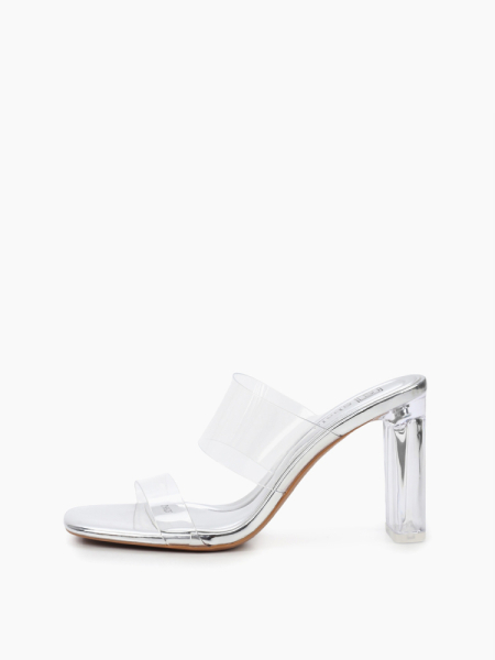 Мюли с прозрачным каблуком