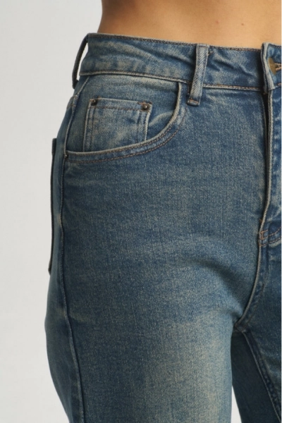 Джинсы-трубы с потертостями Blue Erist store, цвет: голубой, НФ-00001617 купить онлайн