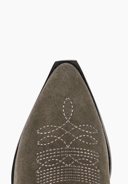 Казаки высокие демисезонные с узорами из натуральной замши SBALO, цвет: серо-коричневый SHT16-4  SK886-4 купить онлайн