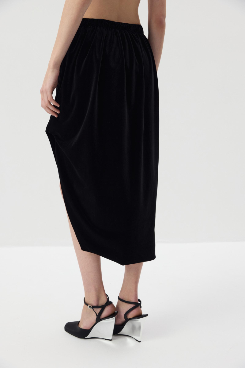 Юбка - баллон из бархата Charmstore, цвет: Черный, 116-48842-880 купить онлайн