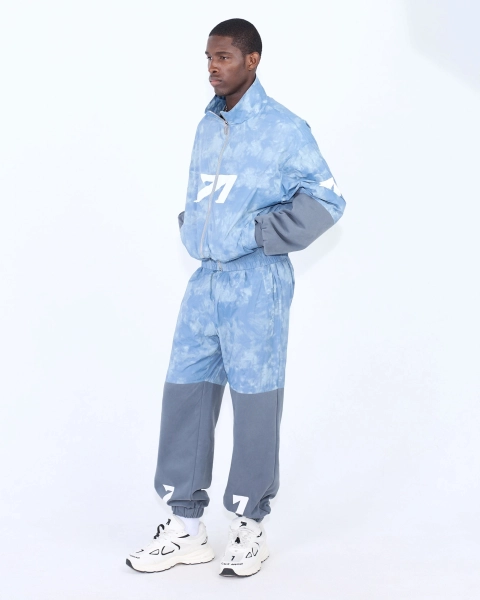 Джоггеры с логотипом-стрелкой ASIA ST 71, цвет: голубой, Ast71.jogg-mix-nylon-blue купить онлайн