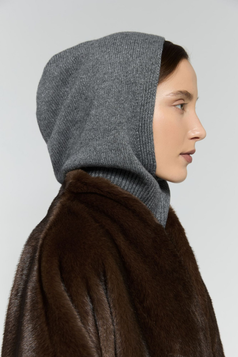 Капор из смесового кашемира ver.2.0 AROUND, цвет: графит 1411_07C15 купить онлайн