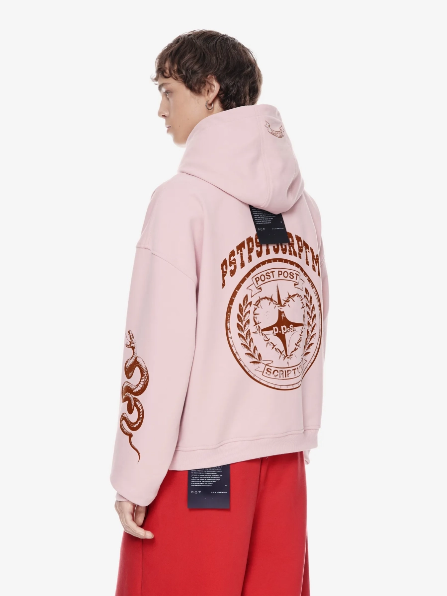 Худи с принтом POST POST SCRIPTUM, цвет: розовый, 1125.002.00.04.420 купить онлайн
