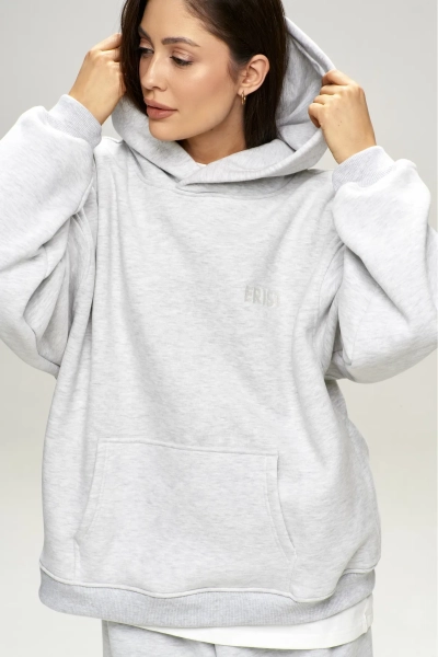 Худи с начесом Grey Melange Erist store, цвет: серый, НФ-00002997 купить онлайн