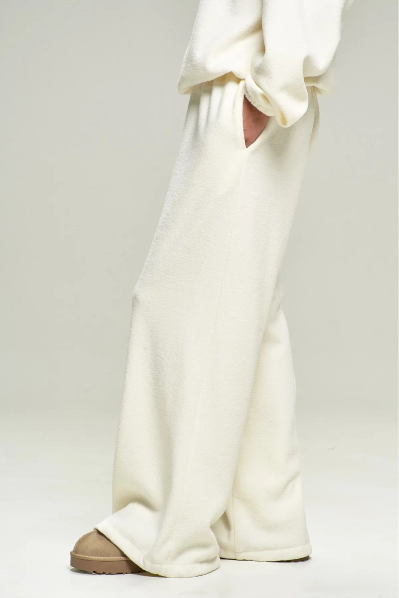 Брюки из плюша с начесом Milk Erist store, цвет: молочный, НФ-00002861 купить онлайн