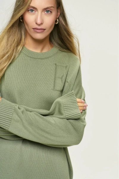 Джемпер Cotton ER Eucalyptus Erist store, цвет: зеленый, НФ-00000926 купить онлайн