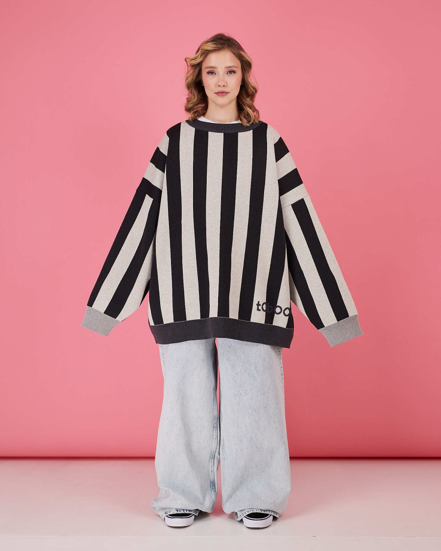 Свитер Разбитый район TABOO, цвет: серый, SVdistrict#2 купить онлайн