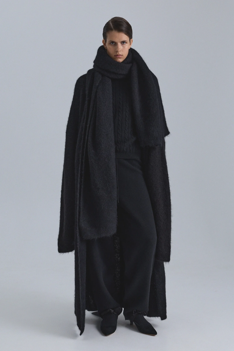 Кардиган макси из альпаки OPORA Mankova, цвет: Черный, FW24/25-07 купить онлайн