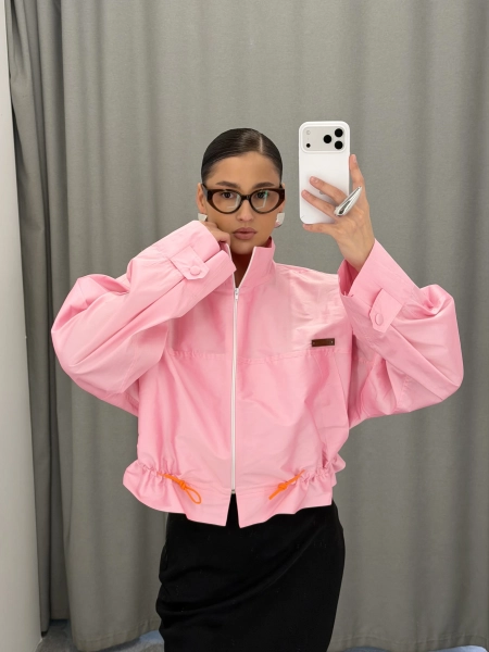 Ветровка укороченная MUSE ME, цвет: ягодный, JK003 купить онлайн