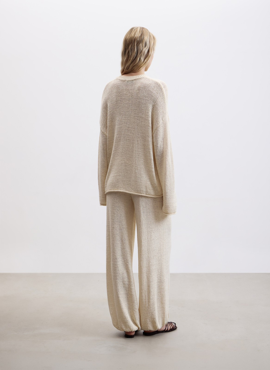 Брюки ажурной вязки ALL WE NEED, цвет: молочный, 2604W3603-21 купить онлайн