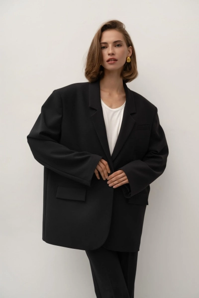 Пиджак oversize TRÈS, цвет: Черный, НФ-00000764 купить онлайн