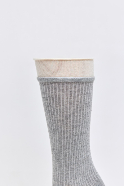 Носки с контрастной отделкой TOPTOP, цвет: серый меланж TT.082.17804.820 купить онлайн