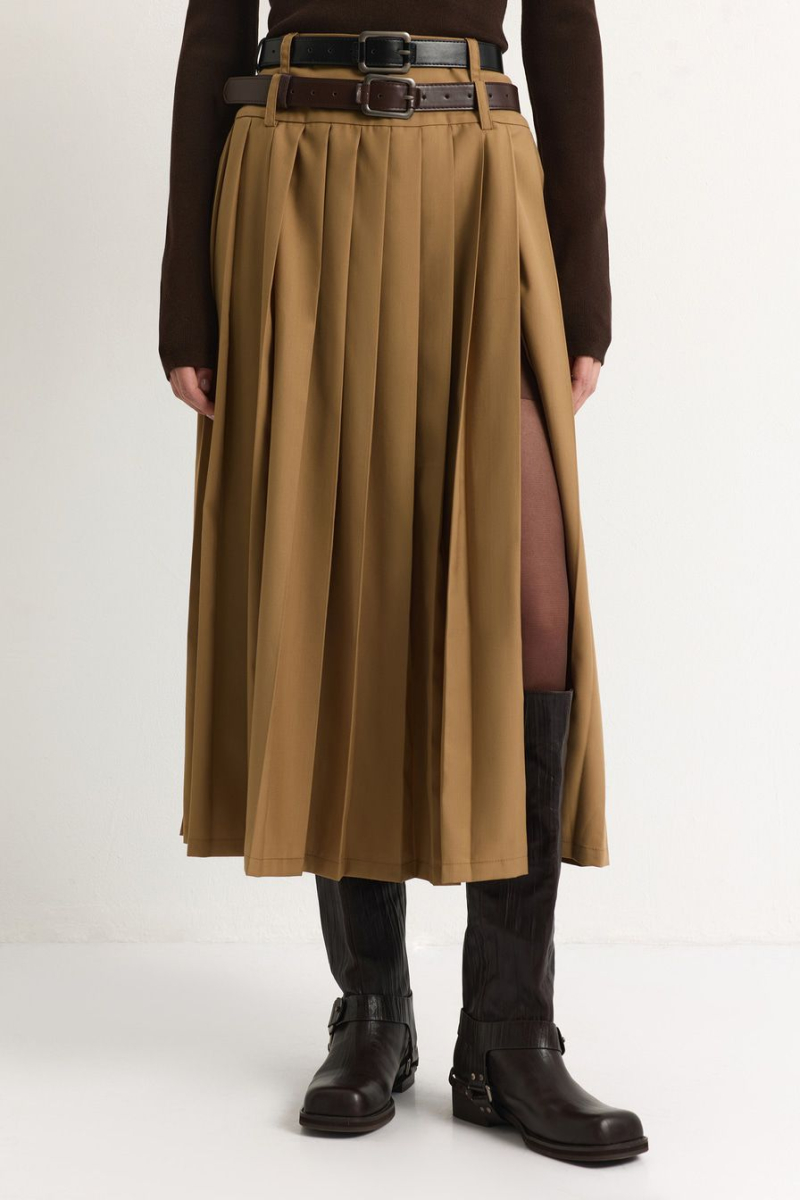 Юбка с двойным ремнем