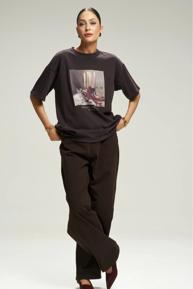 Футболка Private Evening Brown Erist store, цвет: коричневый, НФ-00002912 купить онлайн