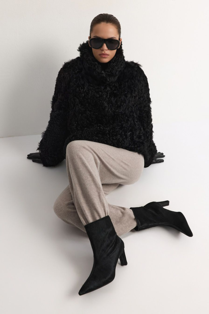 Ботильоны из натуральной кожи Lera Nena, цвет: черный с принтом LN.301.16889.901 купить онлайн