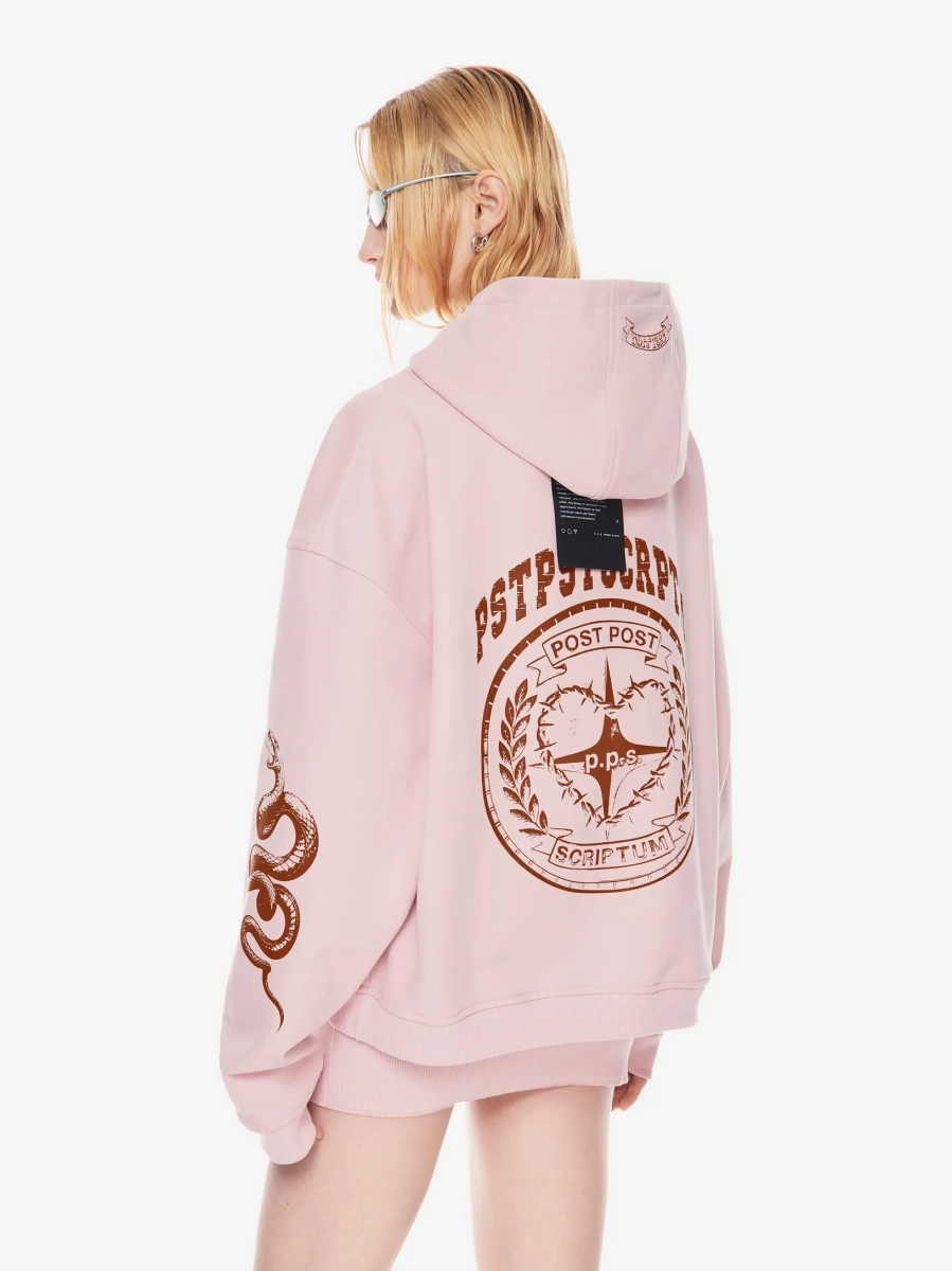 Худи с принтом POST POST SCRIPTUM, цвет: розовый, 1125.002.00.04.420 купить онлайн