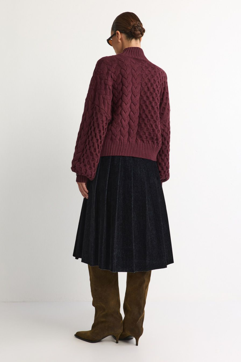 Свитер из смесового хлопка TOPTOP, цвет: Бордовый, TT.050.18252.330 купить онлайн