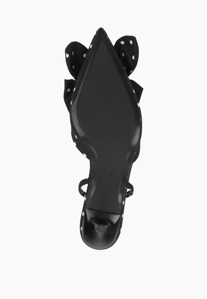 Туфли босоножки в горошек с бантом SBALO, цвет: Черный SL1 купить онлайн