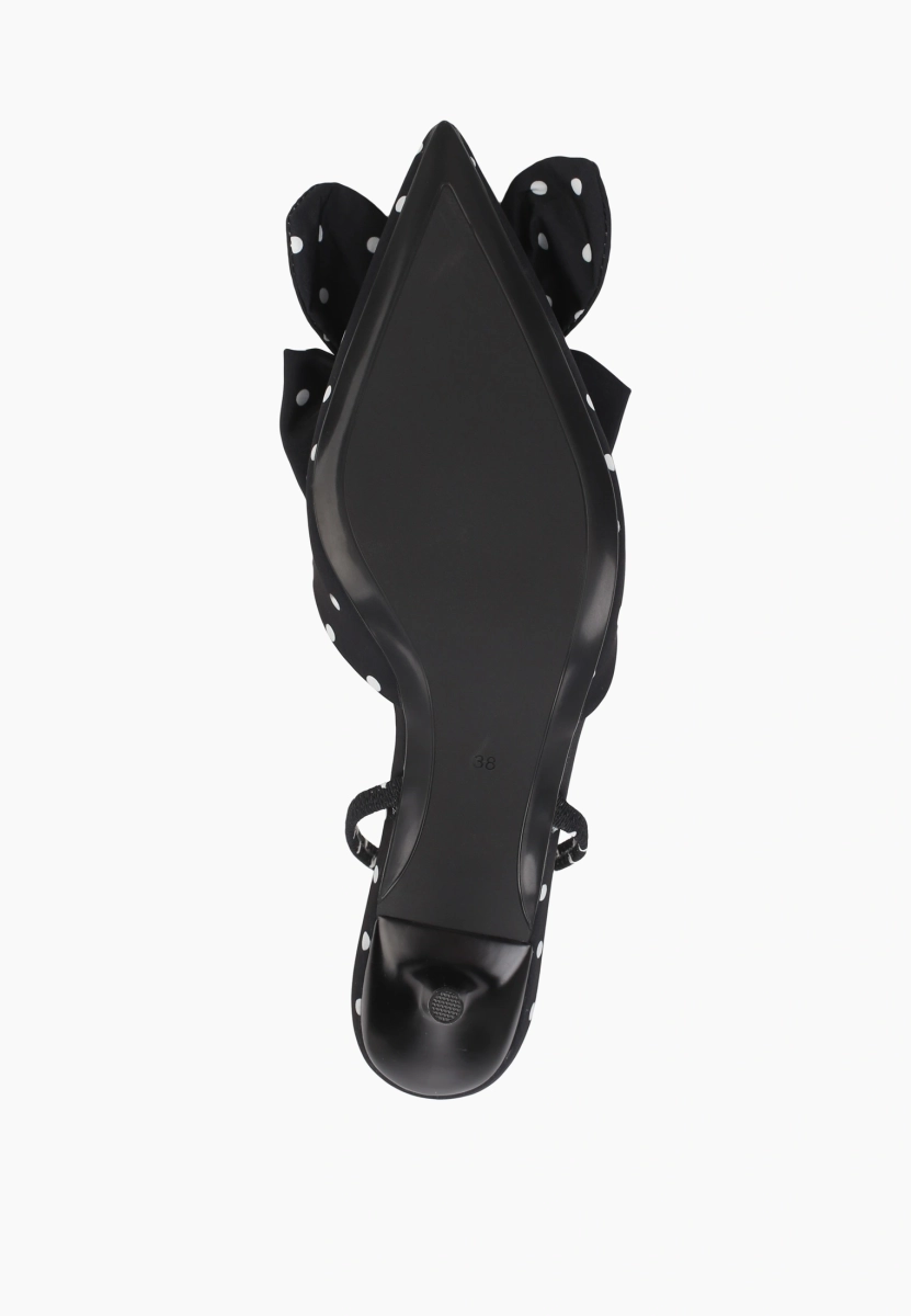 Туфли босоножки в горошек с бантом SBALO, цвет: Черный SL1 купить онлайн