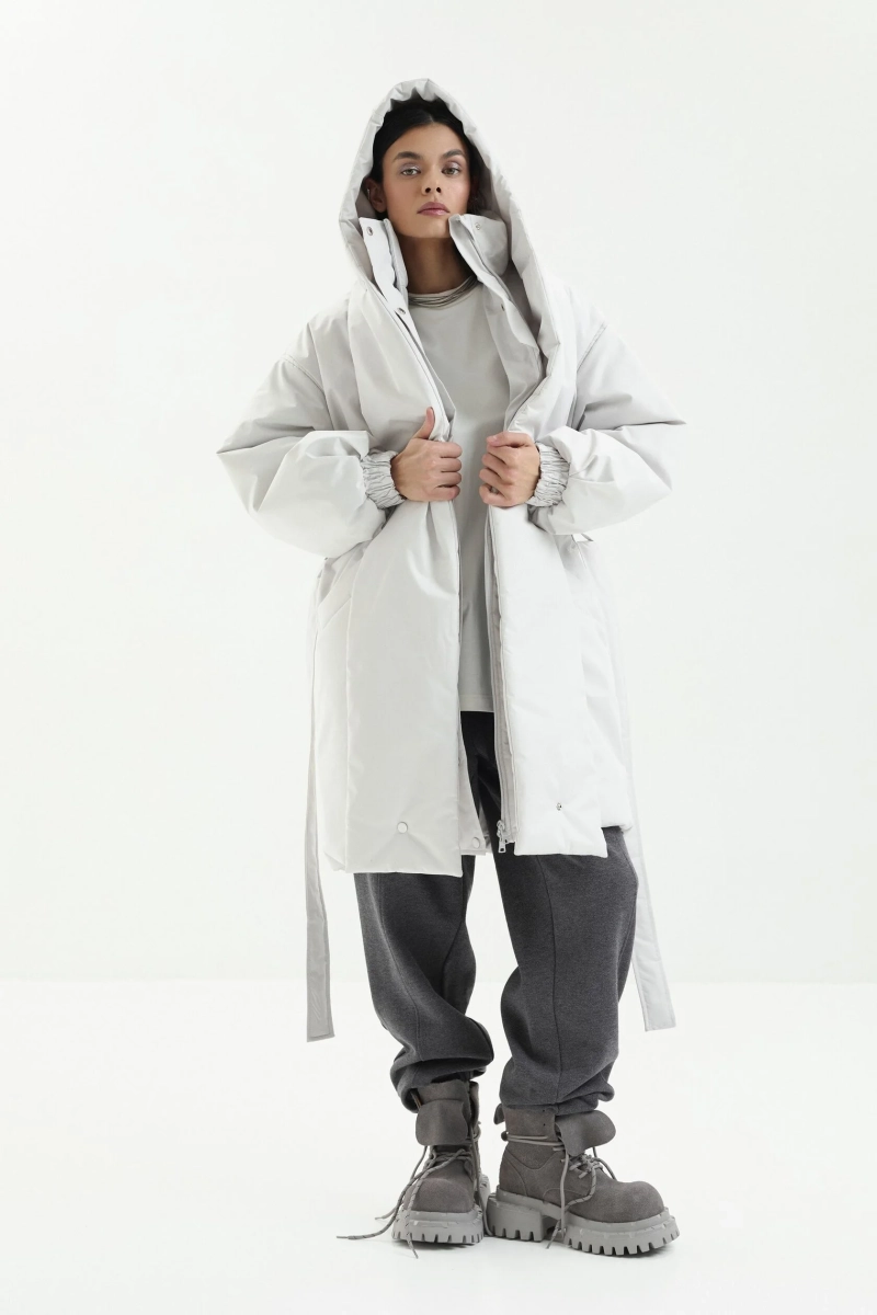 Пуховик SAGE marte, цвет: Светло-серый,  купить онлайн