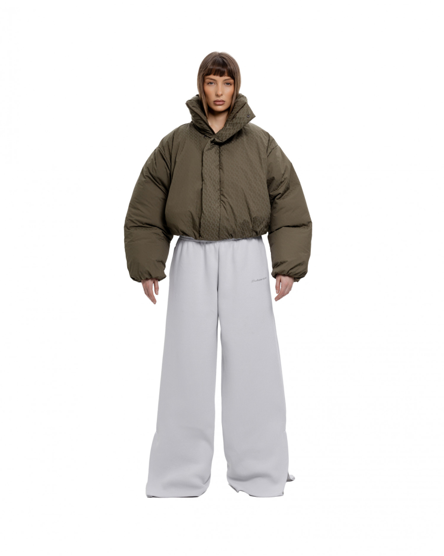 Куртка укороченная с принтом Suborbia, цвет: хаки, 04506 купить онлайн