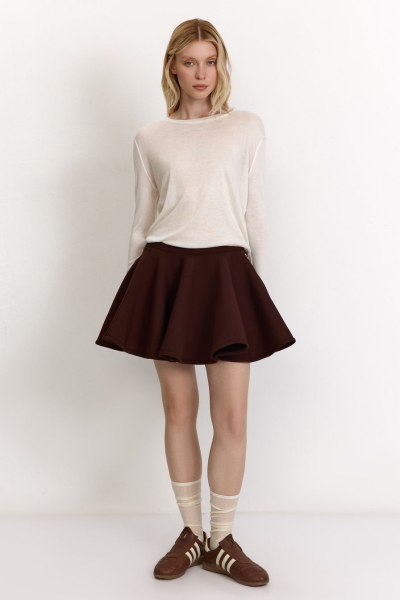 Юбка из смесовой вискозы TOPTOP, цвет: коричневый, TT.070.17745.700 купить онлайн