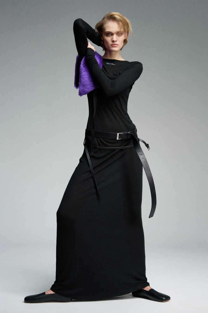 Платье-макси из тонкого трикотажа