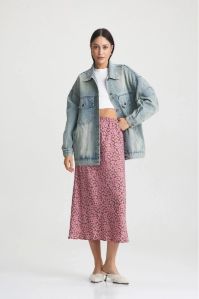 Юбка в цветочек Pink Erist store, цвет: розовый, НФ-00002012 купить онлайн