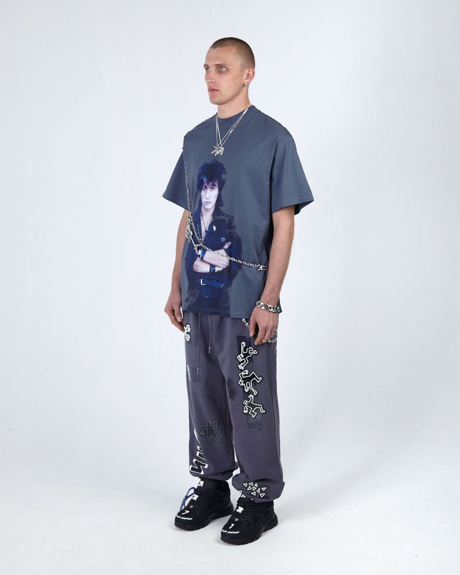 Джоггеры KINO DRAWINGS PATCH DUST BLUE ASIA ST 71, цвет: синий, Ast71.kino-jogg-draw-dustblue купить онлайн