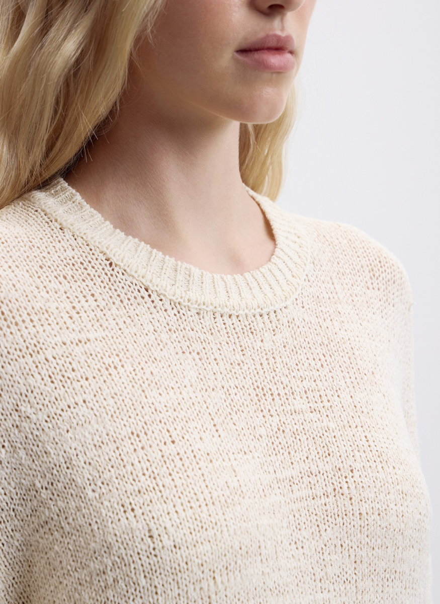 Джемпер ажурной вязки ALL WE NEED, цвет: молочный, 2604W3552-21 купить онлайн