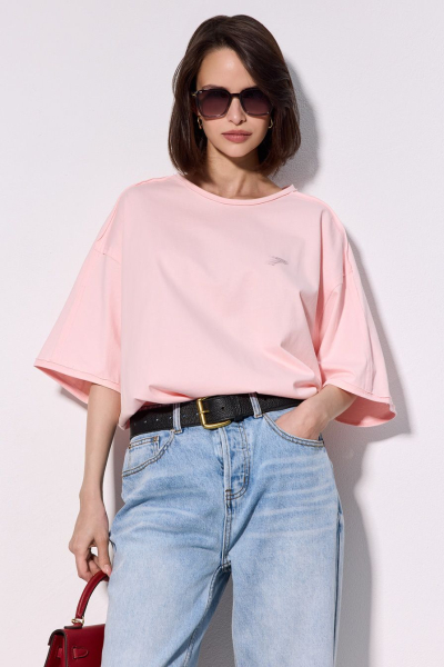 Футболка из 100% хлопка TOPTOP, цвет: розовый с принтом, TT.909.17138.301 купить онлайн