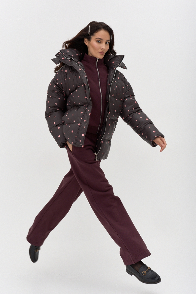 Пуховик Zefyr dark chocolate Ricoco, цвет: горький шоколад, 4092/3 купить онлайн