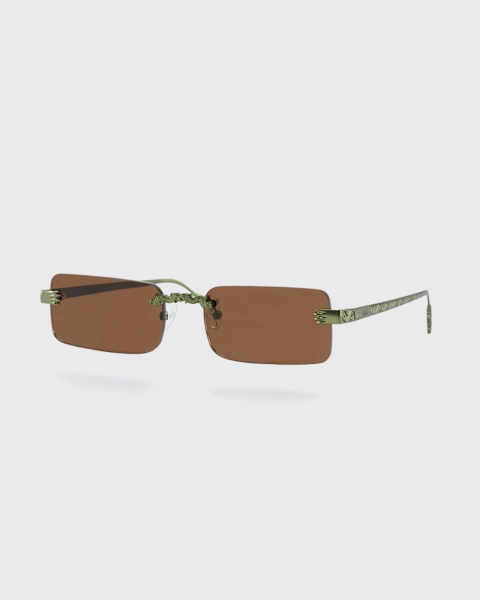Очки солнцезащитные ASIA ST 71, цвет: зеленый/кофе Ast71.glasses-shizi-green/coffee | новая мужская коллекция купить онлайн
