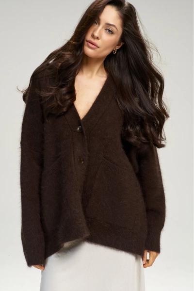 Кардиган Fluffy Brown Erist store, цвет: коричневый, НФ-00003142 купить онлайн