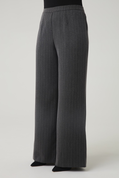 Брюки прямые с отделкой из кружева 4forms, цвет: серый, 65467 купить онлайн