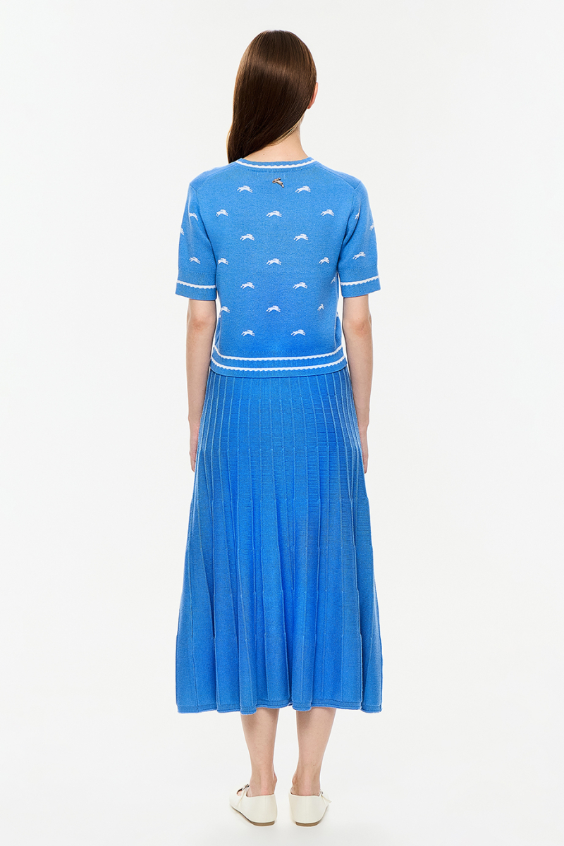 Вязаная юбка DREAMS BY ALENA AKHMADULLINA, цвет: голубой, 225104100304194/111000 купить онлайн