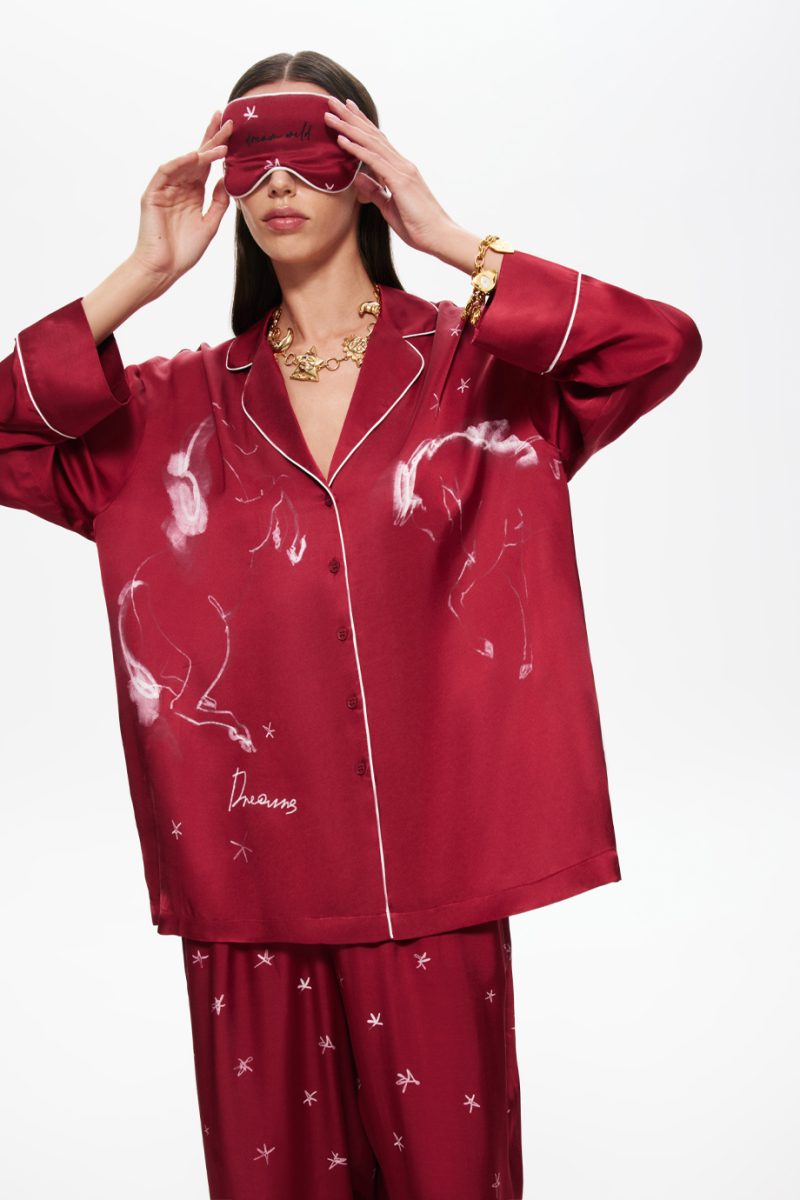Блузка пижамная с принтом DREAMS BY ALENA AKHMADULLINA, цвет: красный, 225102050204324/205000 купить онлайн