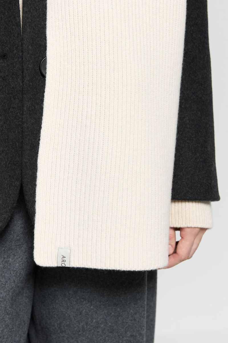 Шарф из объемной шерсти AROUND, цвет: Сливочный 1212_16M013 купить онлайн