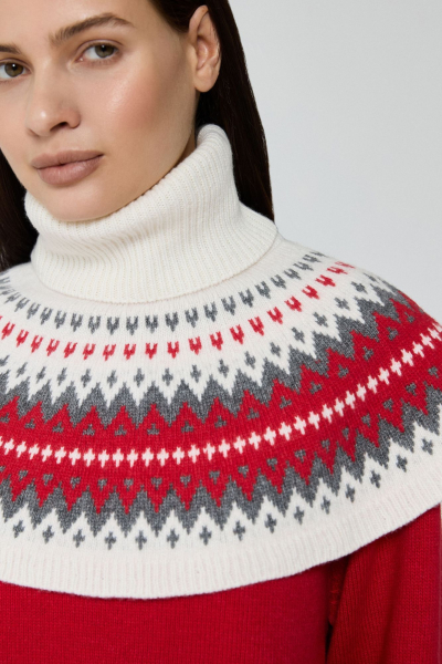 Манишка с узором из смесового кашемира