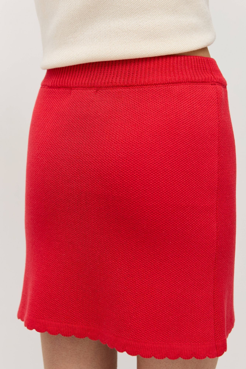 Юбка мини с фигурным краем AROUND, цвет: красный, 272_41СA042 купить онлайн