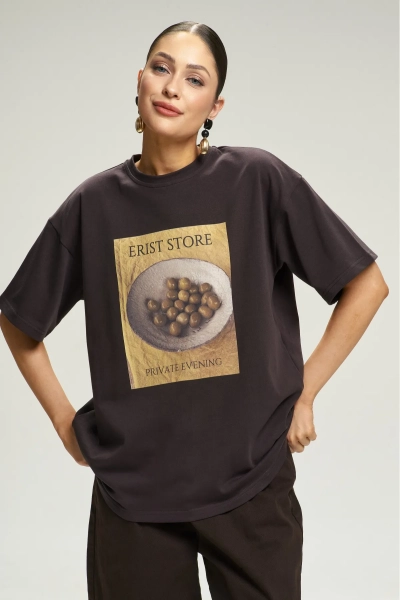 Футболка Olive Brown Erist store, цвет: коричневый, НФ-00002913 купить онлайн