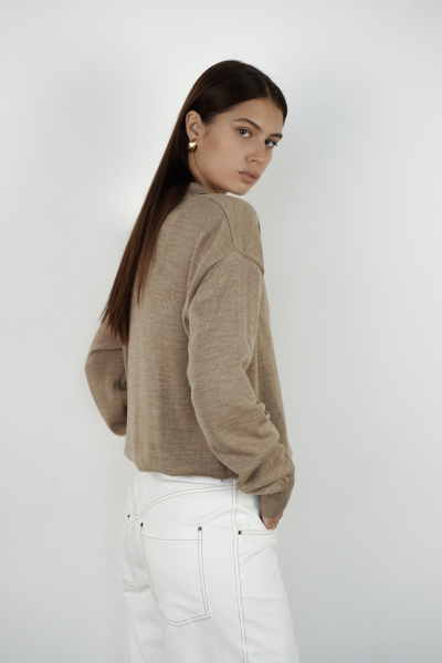 Поло из мериноса Y.SO, цвет: BEIGE,  купить онлайн