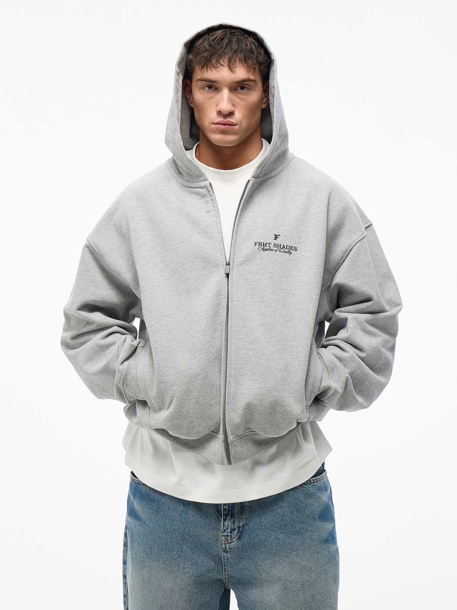 Худи на молнии "Оттенки" FRHT&OUT OF REACH, цвет: меланж, HDZPSHDSMLG купить онлайн