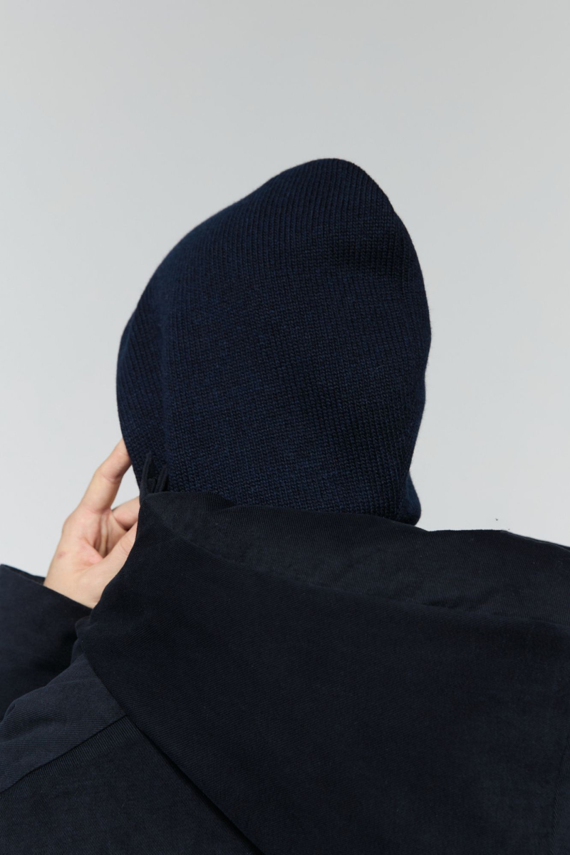 Капор из смесового кашемира ver.2.0 AROUND, цвет: темно-синий 1411_07C22 купить онлайн