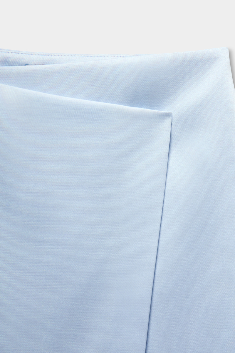 Юбка миди на запах из сатина REFERT, цвет: голубой, 07-3811/2-2511 купить онлайн