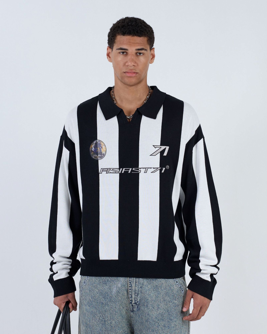 Поло KNIT JUVENTUS STRIPES BLACK ASIA ST 71, цвет: Черный, Ast71.knit-polo-juventus-bl купить онлайн