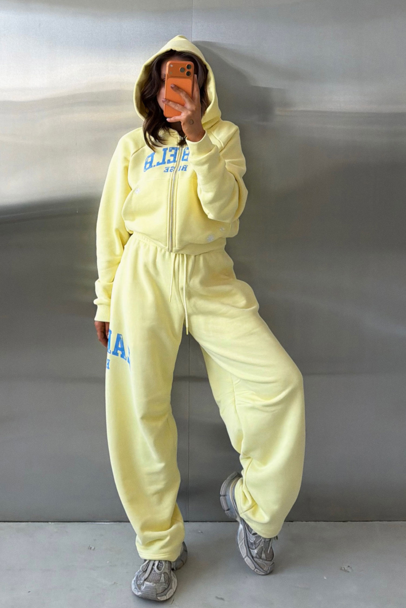 Худи на молнии укороченный Label .B, цвет: Желтый,  купить онлайн